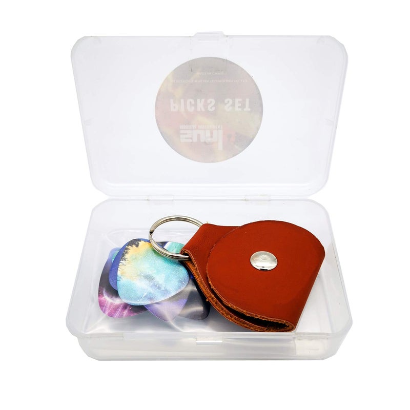 SUNLP Unique Guitar Picks 12 Medium Gauge Pack with Picks Holder and Plastic Picks Box, SUNLP Fairyland Galaxy Themed Guitar Cool Picks for Bass Electric Guitar Acoustic Guitar Lovers guitarists gift - Image 2